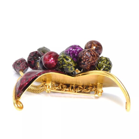 Auth LOUIS VUITTON Brooch Gold/Multicolor Metal - Picture 4 of 10